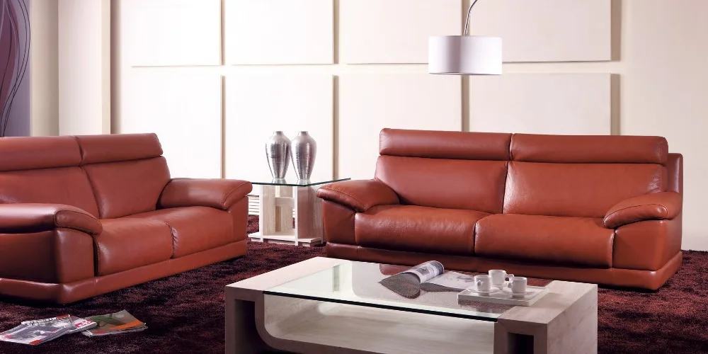 Набор диванов из натуральной коровьей кожи мебель для гостиной диван