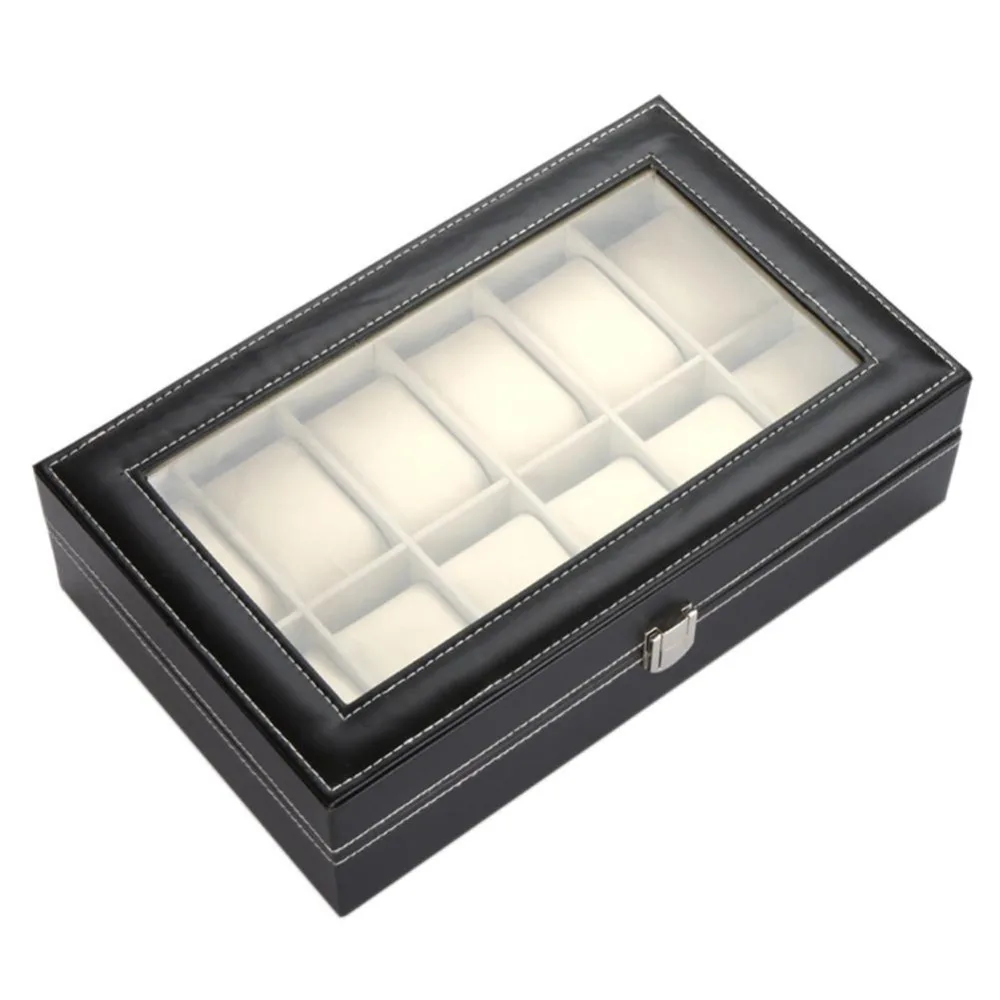 Новые 10 сетки роскошные изысканные Слоты наручные часы Подарочная коробка чехол