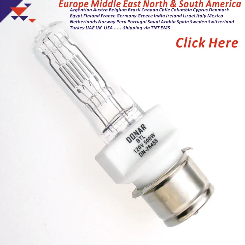 DN 26458 BTL 120В 500 Вт Q500T6/CL 120V500W P28S дисплей кварцевая галогенная лампа Altman сценическое