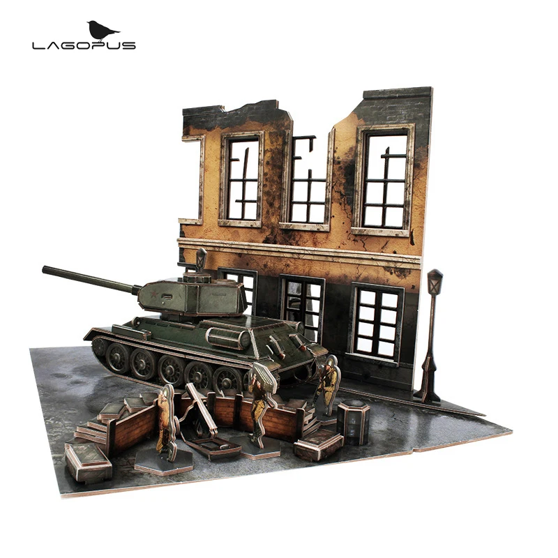 Новый 3D пазл из бумаги 213 шт советский T34 Танк сделай сам для детских игрушек