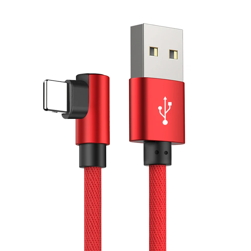 Красный A.S для iPhone зарядное устройство Быстрая зарядка 90 градусов USB кабель для передачи данных для iPhone Xr Xs Max 8 7S 6 Plus 6S SE кабель для мобильного телефона USB шнур - Цвет: Красный