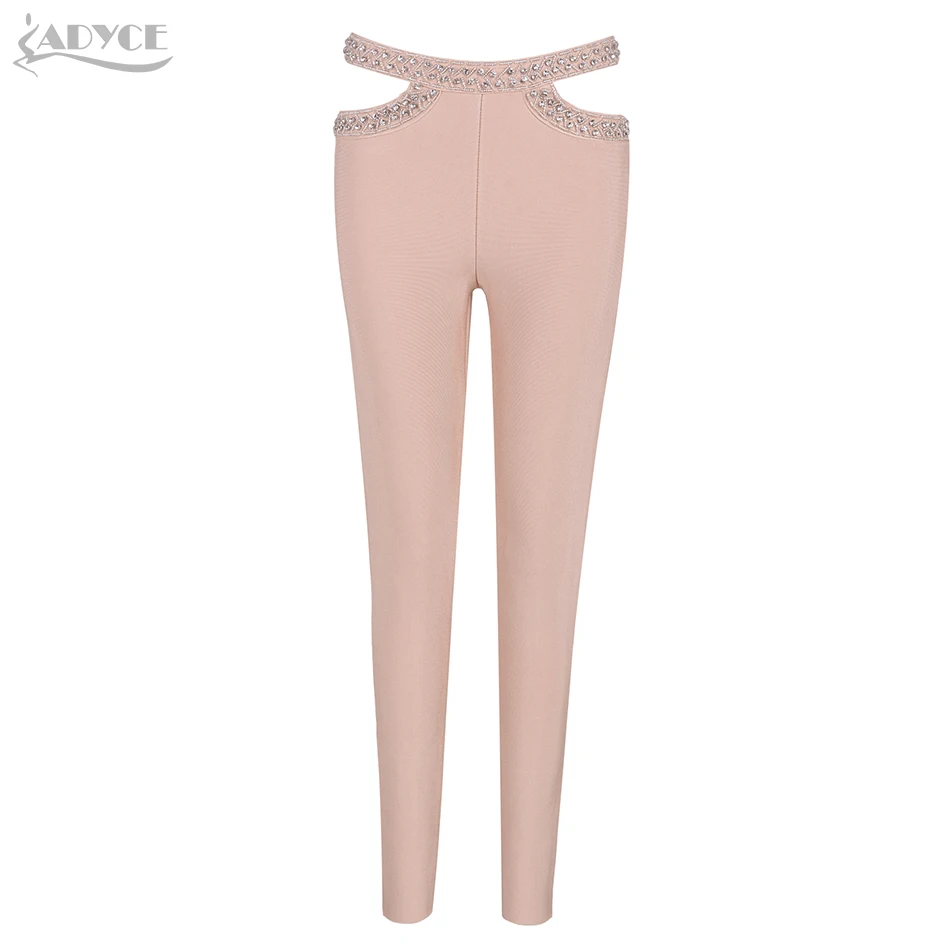 Женские брюки карандаш Adyce черные абрикосовые с шипами открытые вечерние
