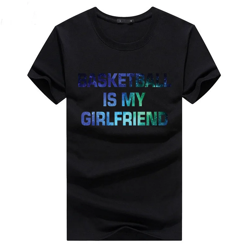 

Nice Brand Short Sleeve Vogue Men Colorful Letter Printed Pattern T Shirt Comfortable Breathable Fashion Cotton T Shirt Male