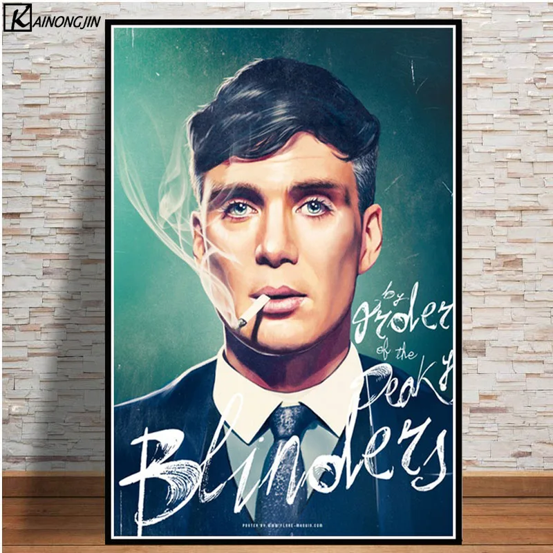 016 Peaky Blinders плакат Cillian Murphy ТВ-шоу киноактер плакаты и принты Холст Живопись стены Искусство картина для комнаты домашний декор - Цвет: 016
