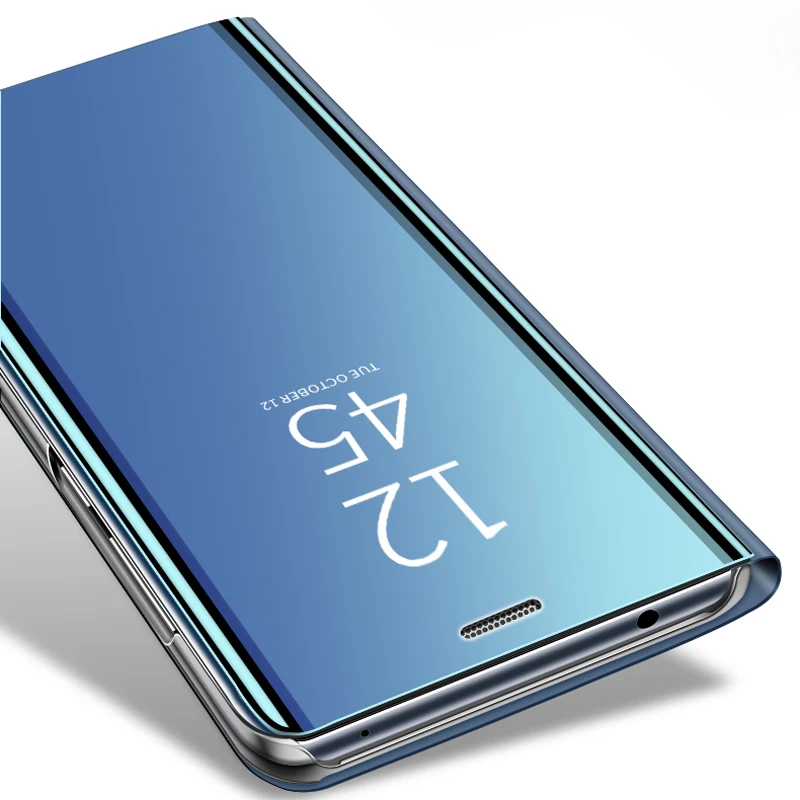 360 Роскошные Зеркало Смарт Флип Clear View чехол для samsung galary S9 S9Plus плакировкой