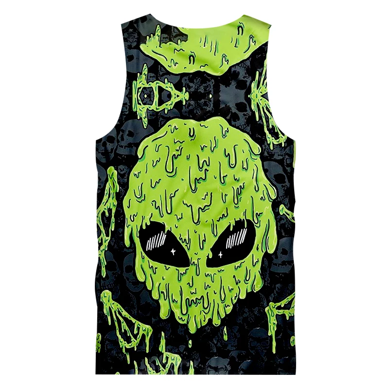 CJLM дропшиппинг футболки без рукавов человек хип хоп панк готический Singlets Лето для мужчин прохладный принт череп на бак Топ волшебный глаз майки