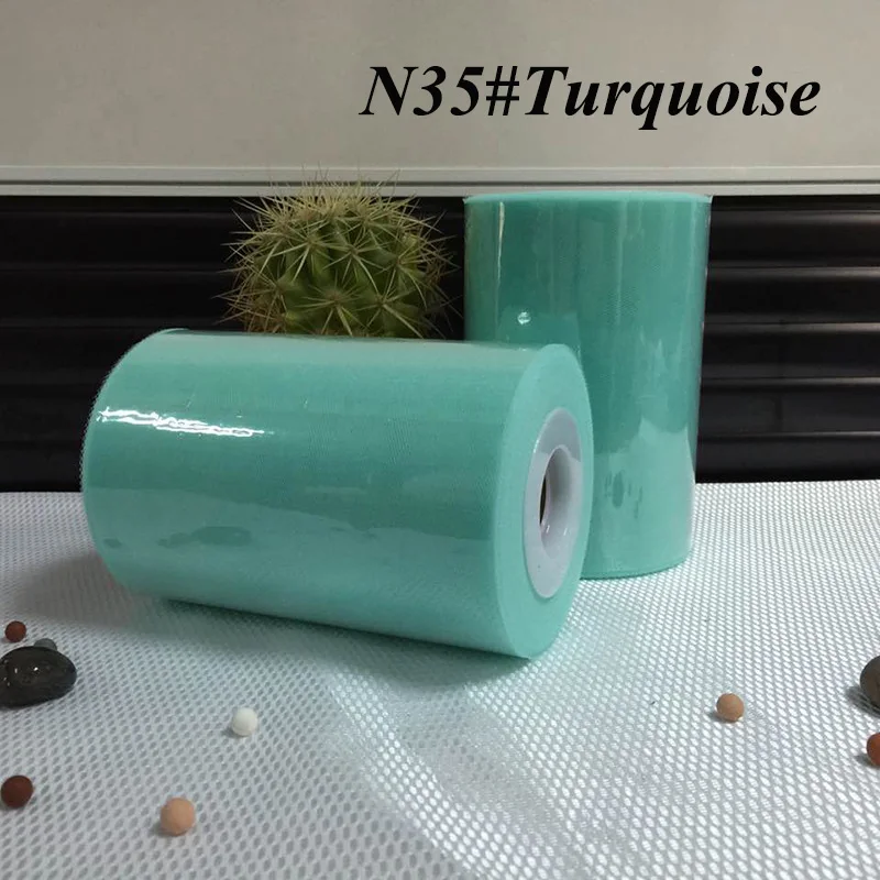 

/ 6 inch Tulle Roll 15cm x 100 yards Fabric Turquoise Color Tulle Spool
