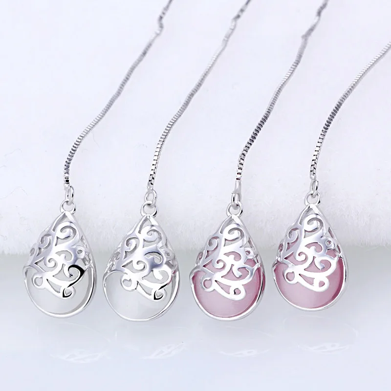 Модные Серьги серебряного цвета витые серьги с цирконом и жемчугом длинные