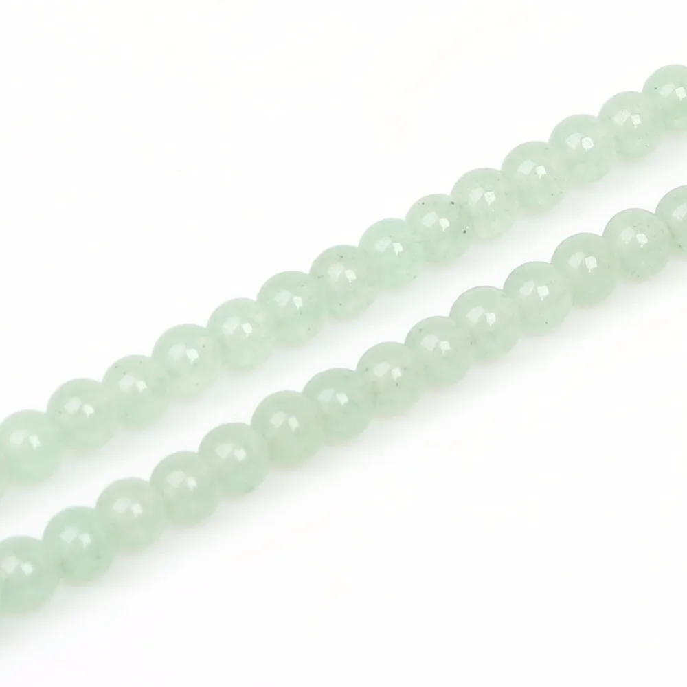 Круглые шарики из натурального камня 4/6/8/10 мм зеленый бисер с Aventurine для серьги