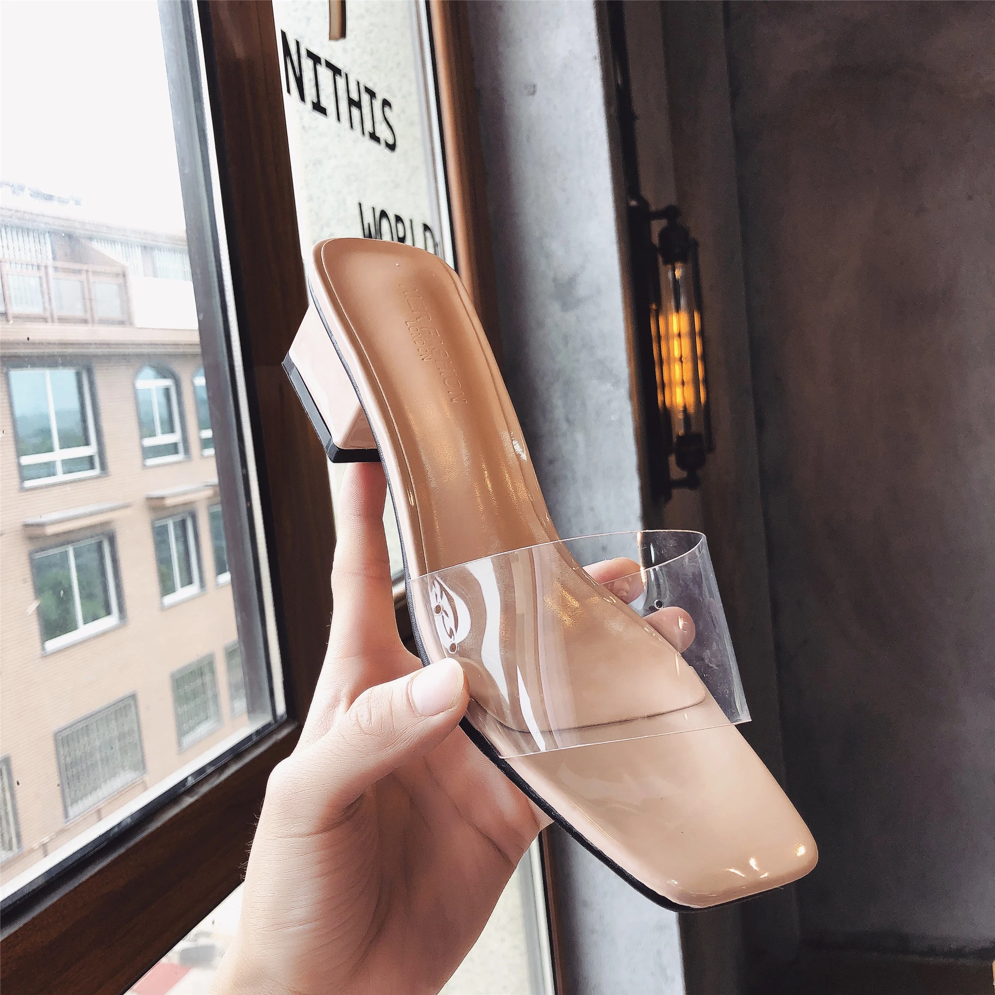 Женские сандалии с открытым носком на каблуке разноцветными стразами zandalias de verano