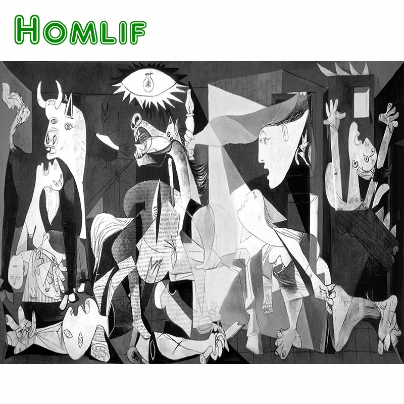 HOMLIF Pablo знаменитый Пикассо картина &quotгерника&quot 5D DIY Алмазная полностью