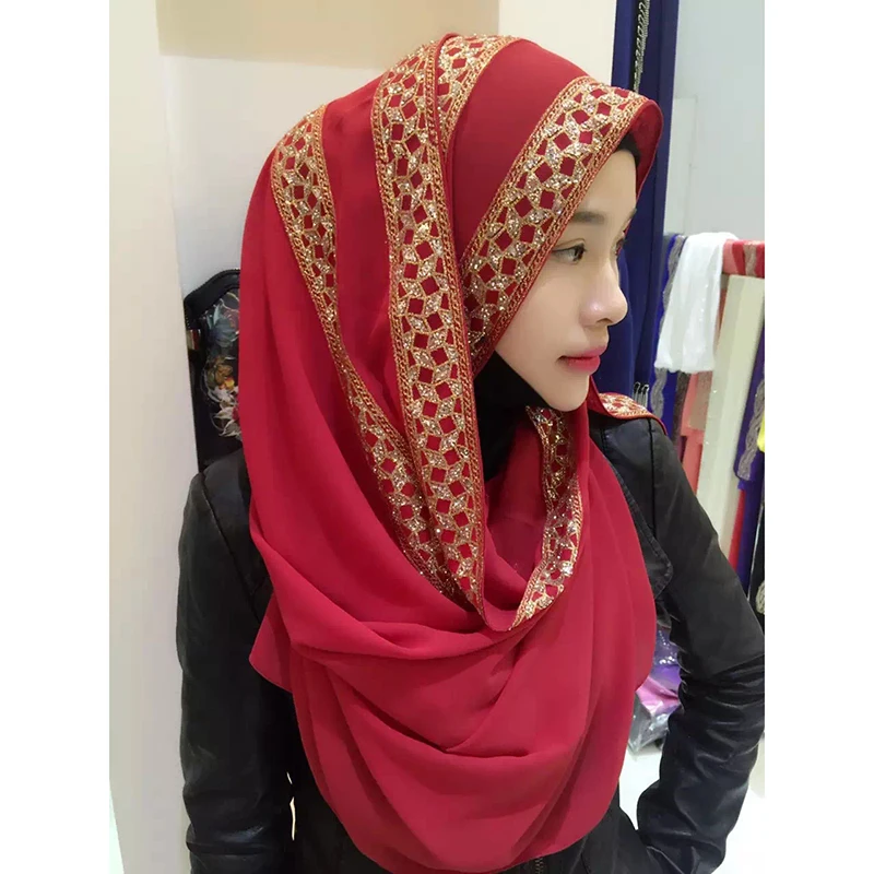 BOHOWAII мусульманский головной платок для женщин мягкие удобные длинные хиджабы исламский шифон с блестками красивые abaya Turbante