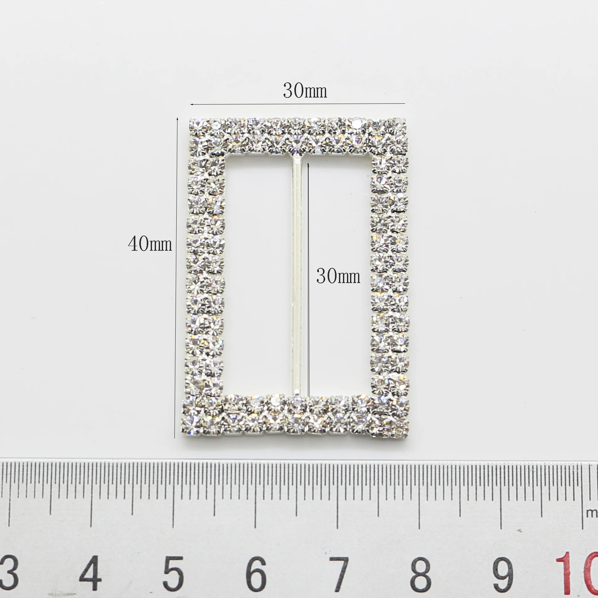 Высокое качество 2 шт./компл. Свадебные прямоугольники Лента Пряжка Кристалл