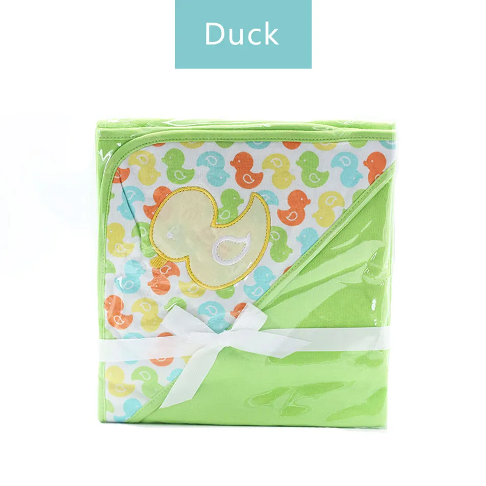 duck Happy Flute 78*78 см, 1 шт., детское банное полотенце с капюшоном для малышей/детский халат с героями мультфильмов/необходимое для ванной/детское одеяло - Цвет: duck