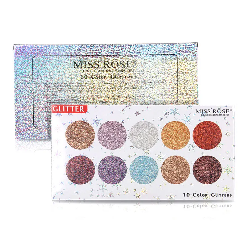 MISS ROSE Brand Shimmer Eye Shadow Makeup Pallete Glitter Eyeshadow Palette Make Up Pigmento Maquiagem Party Festival Cosmetics |