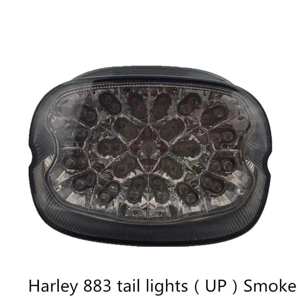 Smoked Дымовой задний светильник Светодиодный Интегрированный поворотники Harley Fatboy, Sportster, Dyna, Road King, Glides, Fatboy, XL 883 1200 - Цвет: Smoked