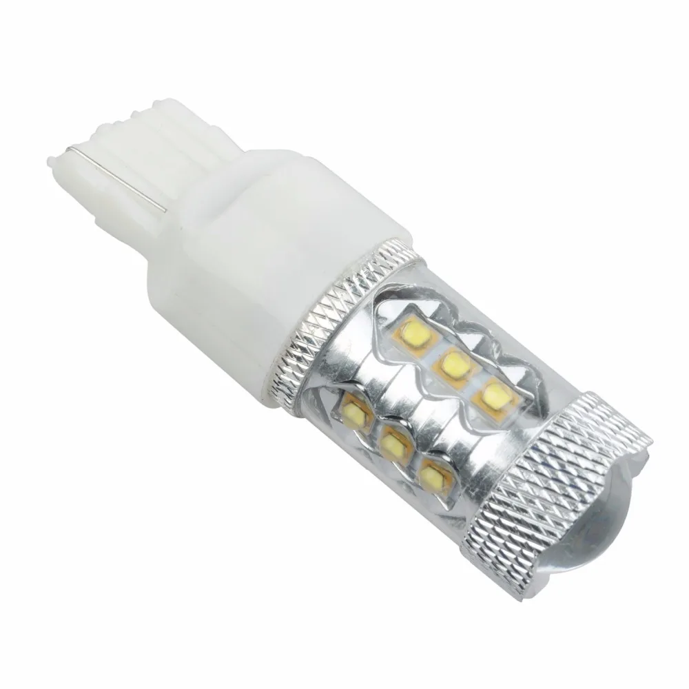 

2Pcs 7443 T20 580 80W Powerful creechip White DRL Fog Tail Backup Reverse Turn Light Lamp Bulb DC12V