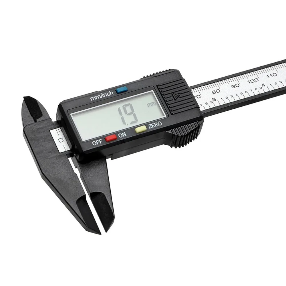 150 мм 6 дюймов LCD цифровой Электронный штангенциркуль из углеродного волокна