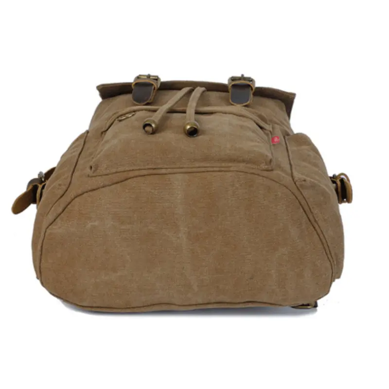 Модный Мужской винтажный рюкзак из ткани и кожи школьный мужские дорожные сумки