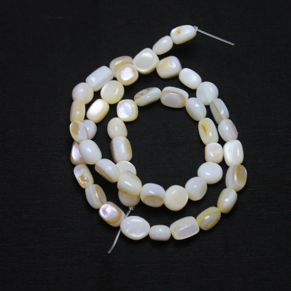 

Wholesale Gravel Shape 5-8 mm Natural Shell White Beads For Jewelry Making Stone DIY Bracelet Necklace Strand 15'' 46 PCS