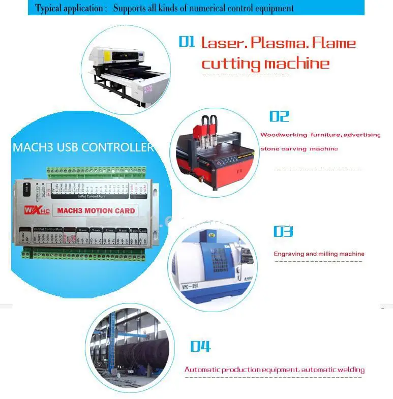 XHC 3 axis mach3 usb cnc контроллер гравировальный станок карта движения | Обустройство
