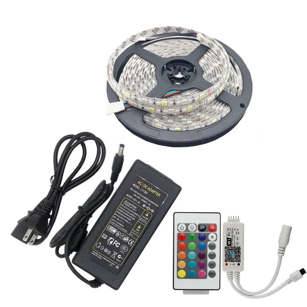 DC12V 5050 SMD RGBW/W набор светодиодных лент 60led/m светодиодный гибкий свет + WIFI113 RGBW