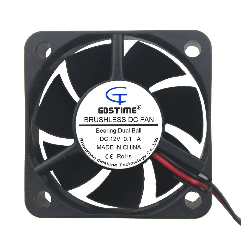 Gdstime 5 Piece High Speed 12V 50x50x20mm 5020 Ball Bearing 5cm DC Industrial Motor Equipment Case Cooling Fan 50mm x 20mm | Компьютеры и