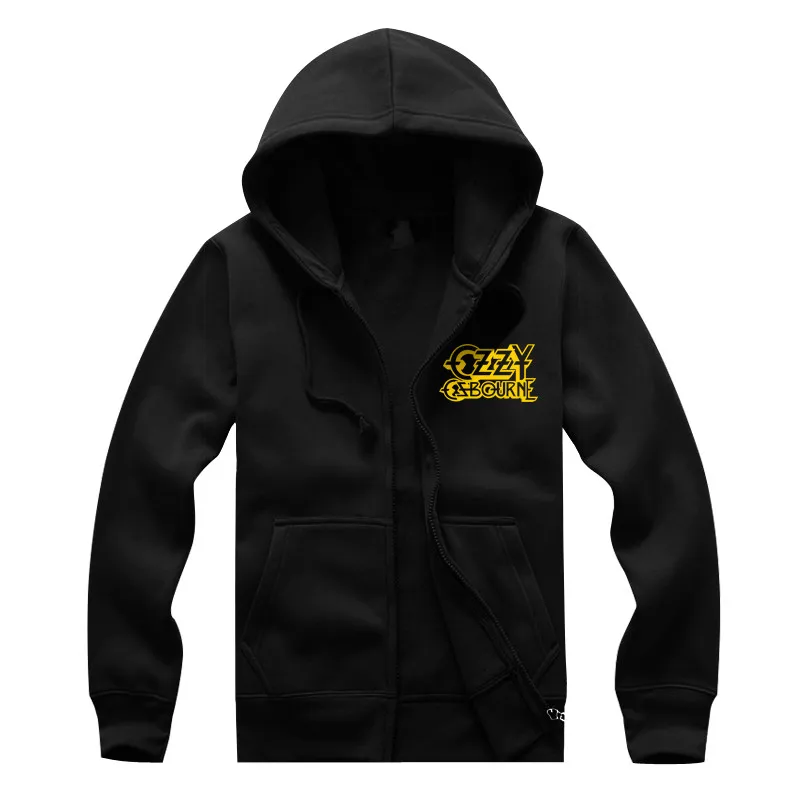 Wholesale New 2017 Winter Printed Ozzy Rock Band Jacket Zipper Punk Coat Moletons Active Hoodies Men Hip Hop Sweatshirts Man | Мужская