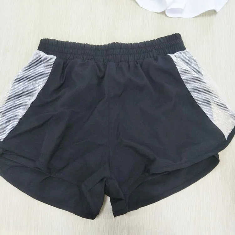 Сетчатые дышащие спортивные шорты для женщин свободные бега быстросохнущие