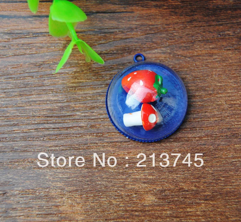 Бесплатная доставка! Синий Полукруглый Стеклянный Флакон 25 мм стеклянный пузырь