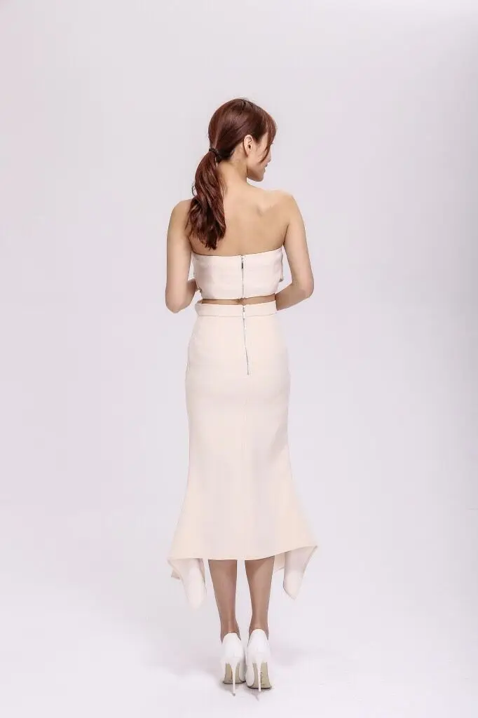 Одежда высшего качества 2 костюма платье знаменитости без бретелек сексуальное