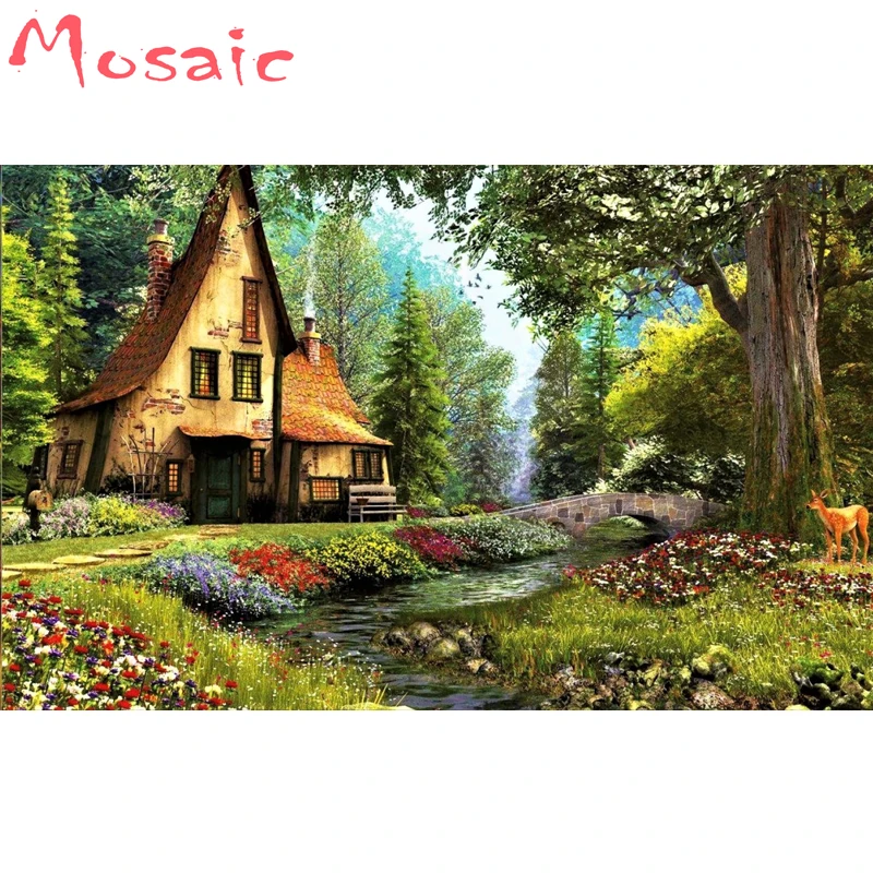 Набор для алмазной вышивки Весенний лес картина из квадратных страз 5d сделай сам