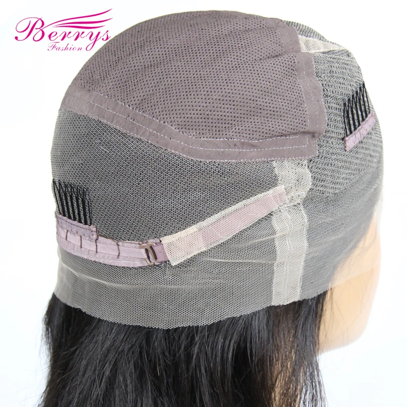 [Berrys Fashion] прямые 130%-180% прозрачные полностью кружевные парики 12-28 дюймов предварительно выщипанные натуральные волосы Детские волосы отбеленные узлы