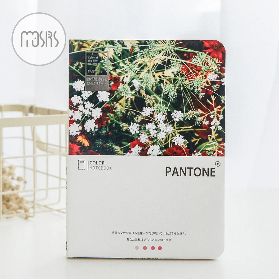 Четырехсезонный цветочный ноутбук PANTONE японский милый цветной с 4 внутренними