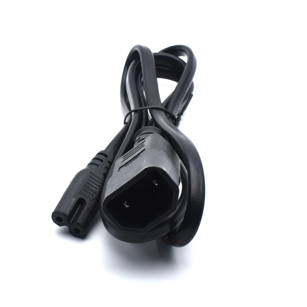 C18 to C7 Extension Power Cord,IEC 320 C7 Female to C18 Male Power Adapter Cable For PDU UPS,2Pin C14 to C7 cables 130CM
