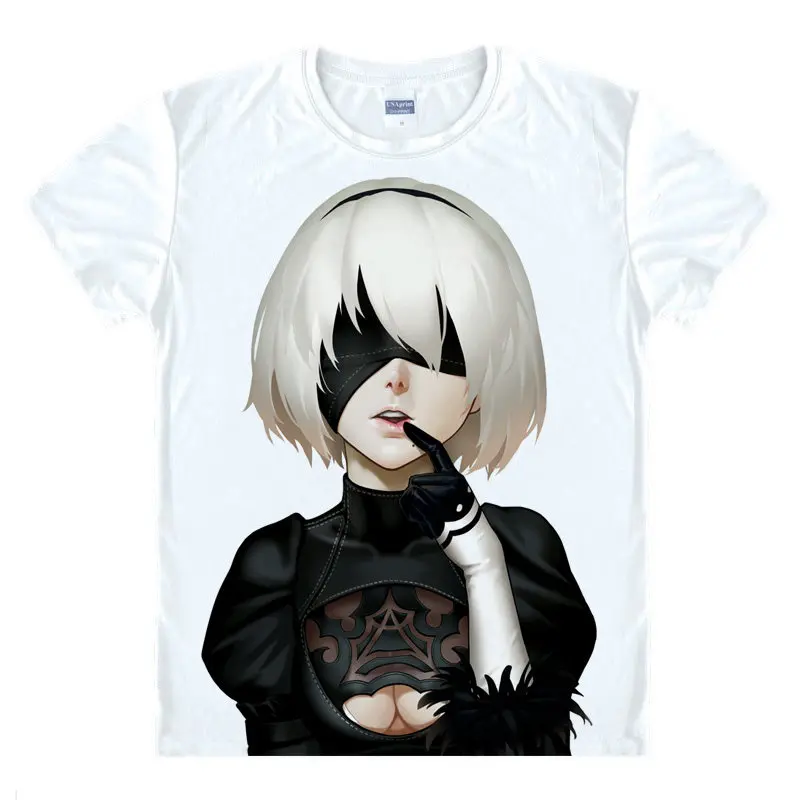Coolprint японский аниме НИР футболки Automata рубашка YoRHa 2B и 3D футболка с печатным