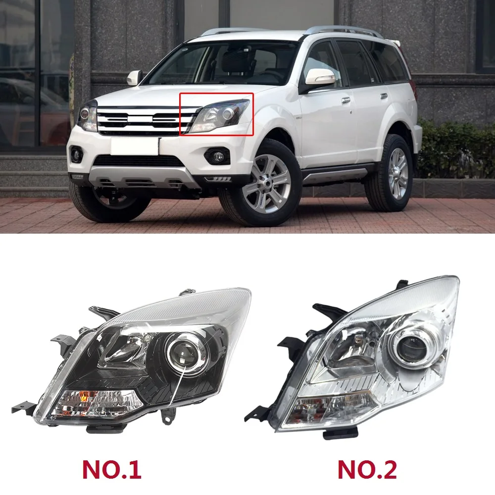 CAPQX 1 шт. для Great Wall Hover Haval H5-головной светильник на передний бампер, налобный светильник, лампа в сборе, черный или белый фон