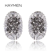 new arrivals cup chain and crystals beads handmade stud earrings for women wedding party statement fashion earrings ea 04203