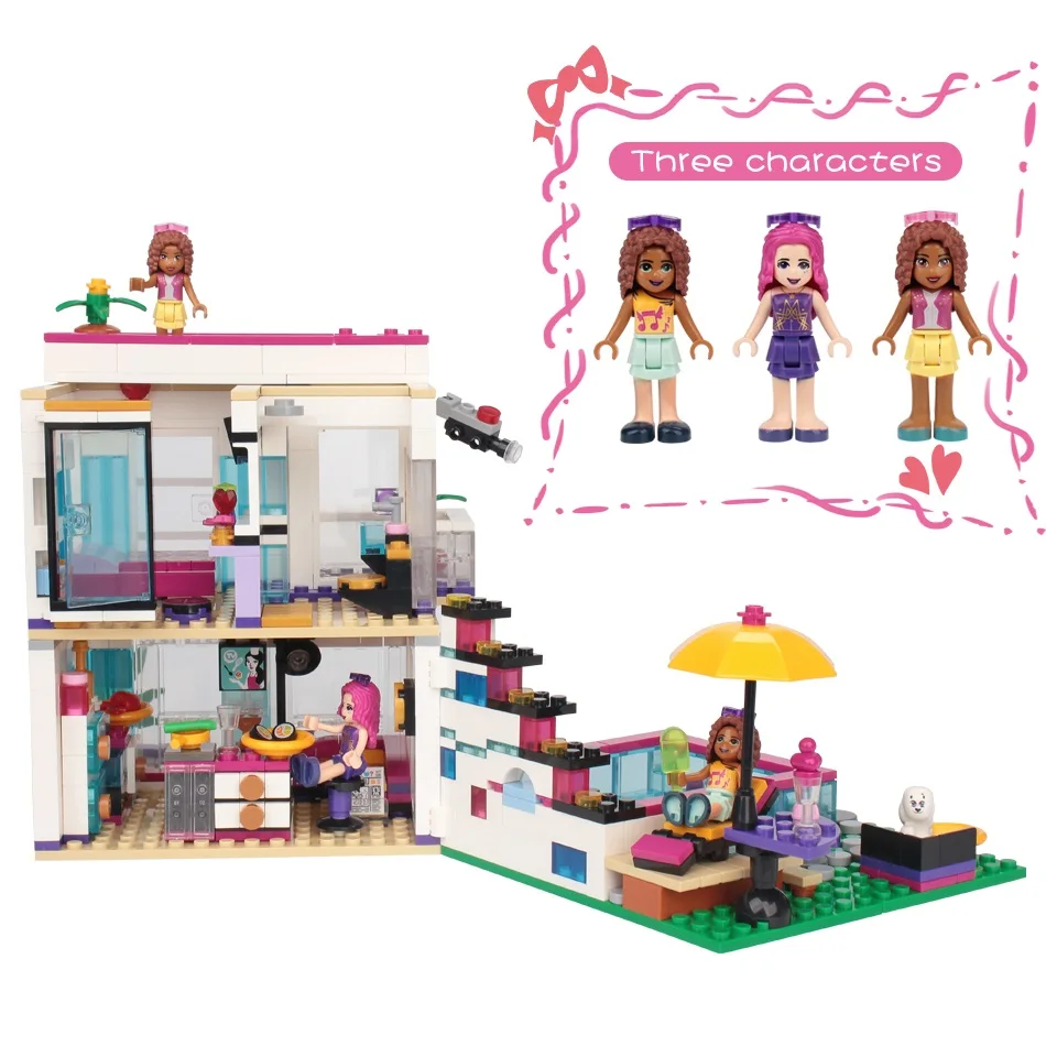 760 шт. Pop Star Livi's House Building Block совместимый с Legoing Friend для девочек фигурки кирпичи