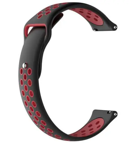 Black red 1 шт. двухслойный силиконовый ремешок для Huami Amazfit смарт-Браслет фитнес-трекер аксессуары ремень для Huami Xiaomi браслет ремешок - Цвет: Black red