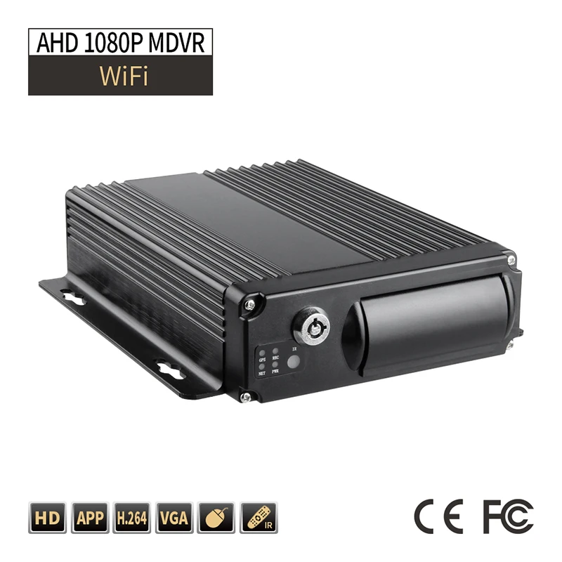 Пульт дистанционного управления Wi Fi 4 канала 1080P DVR 24 часа циклической записи