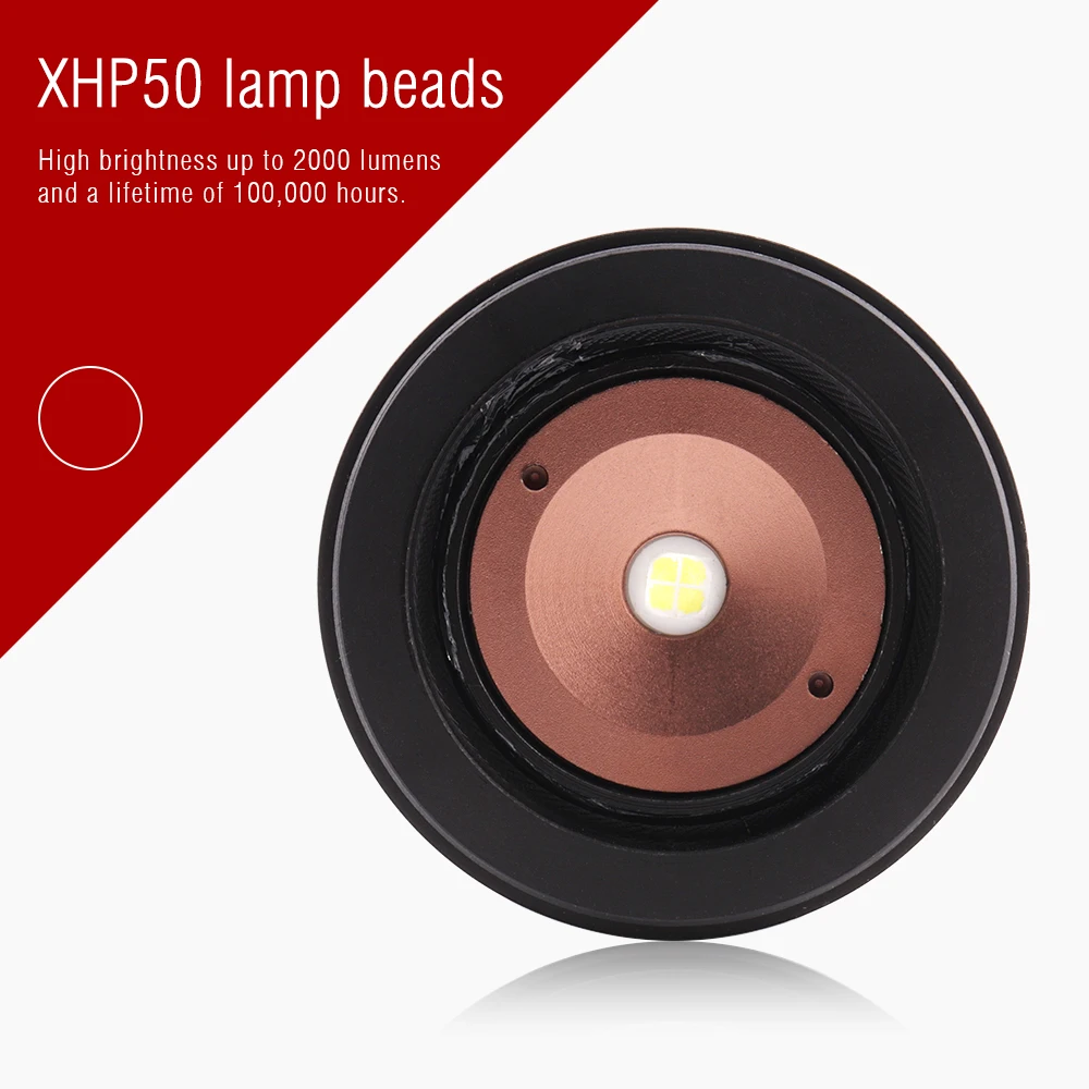 BORUiT мощный 20 Вт 3800lm XHP50 светодиодный мигающий фонарик водонепроницаемый Тактический кемпинг охотничьи фонари 18650 26650