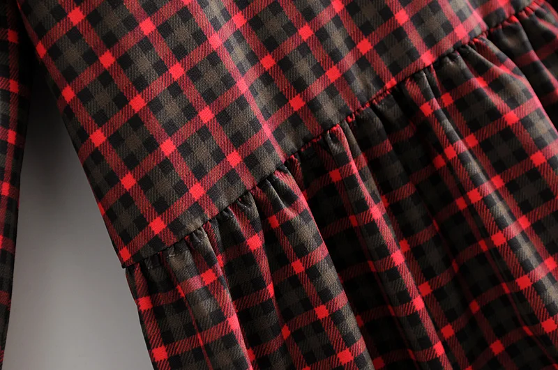 Женское винтажное клетчатое повседневное свободное кимоно с v-образным вырезом и