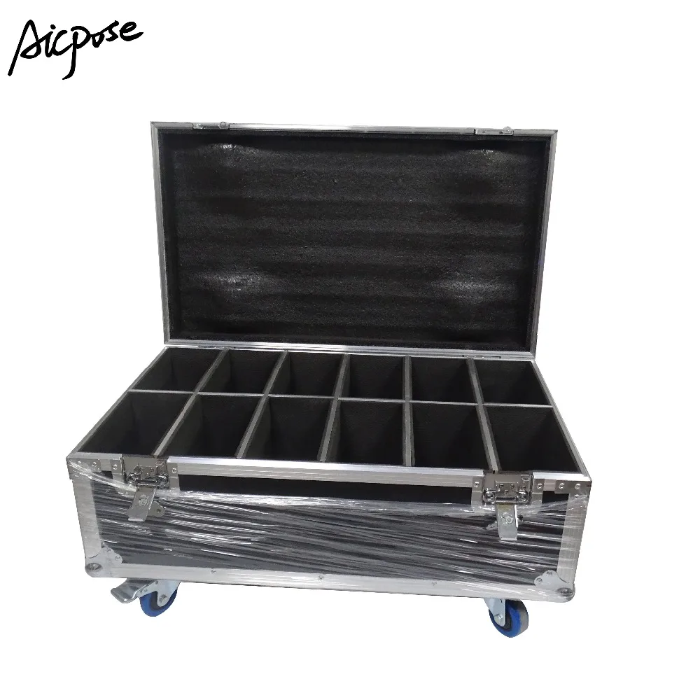 12 шт./лот 9x12 Вт RGBW 4в1 светодиодные лампы с корпусом для полета 9*12 Par LED DMX512