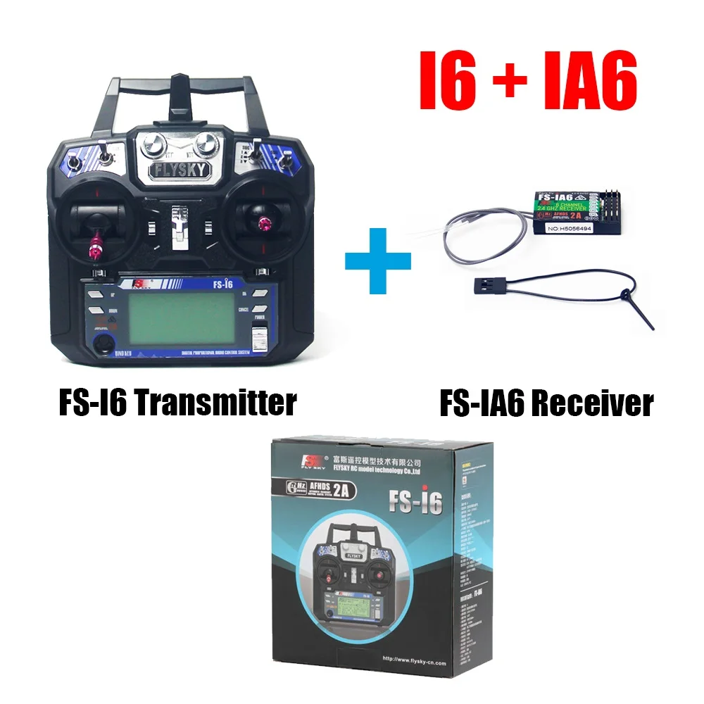 Flysky FS FS-i6 I6 2.4 Г 6ch RC Передатчик Контроллер w/FS-iA6 Приемник Для Вертолет Самолет Quadcopter Планера - Цвет: I6withIA6