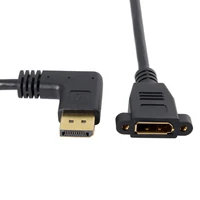 zihan dp displayport display port male to female 90 degree right down angled extension cable