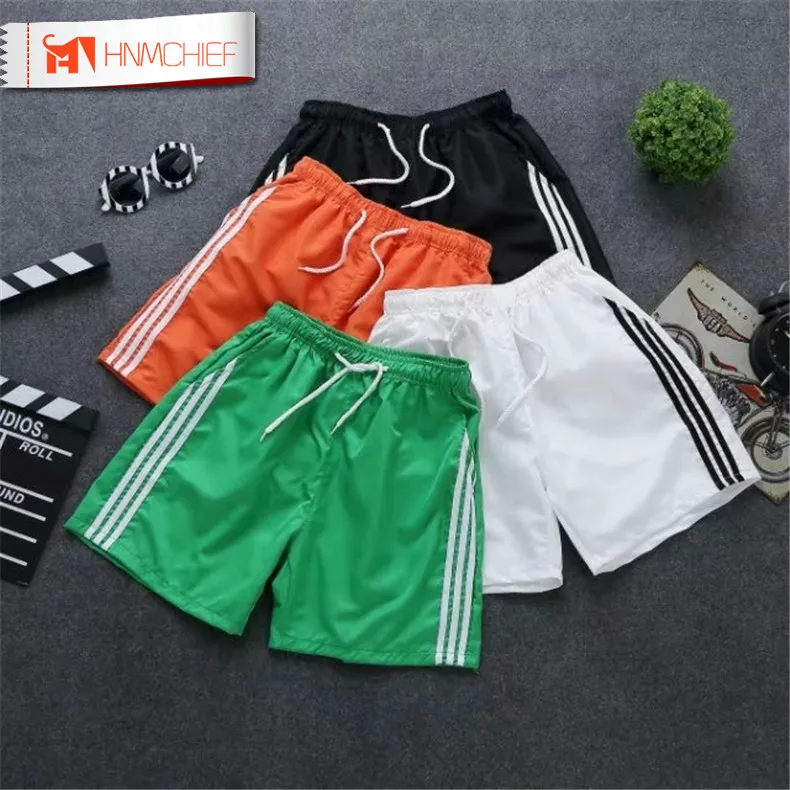 

HNMCHIEF Quick Dry Men's Board Shorts Sea Short Beach Bermuda Solid Man Short Male Leisure Fitness Jogger 4 Colors off white