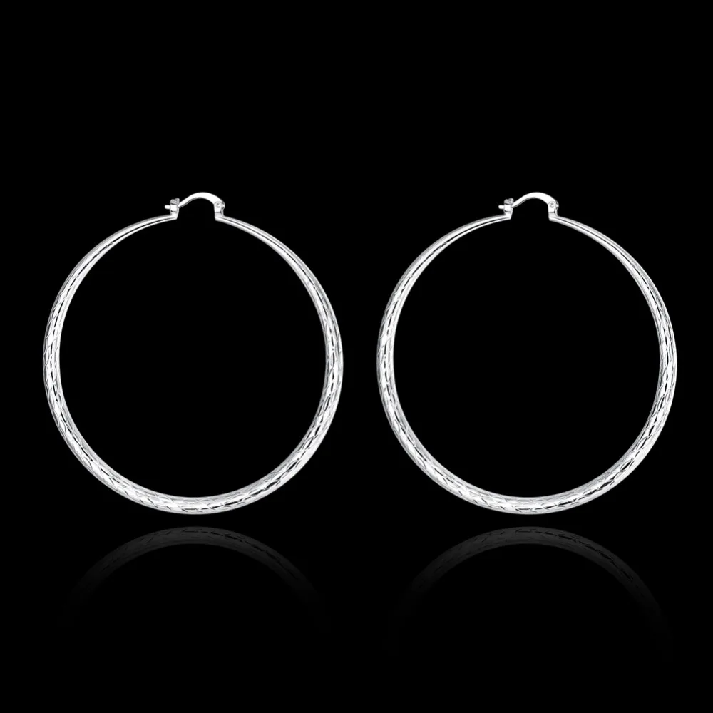 Модные большие круглые серьги-кольца Yu Wen с узором призматические креольские