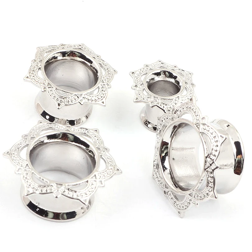 2 шт. модные медные пробки для ушей и тоннели с защитой от серебра носилки