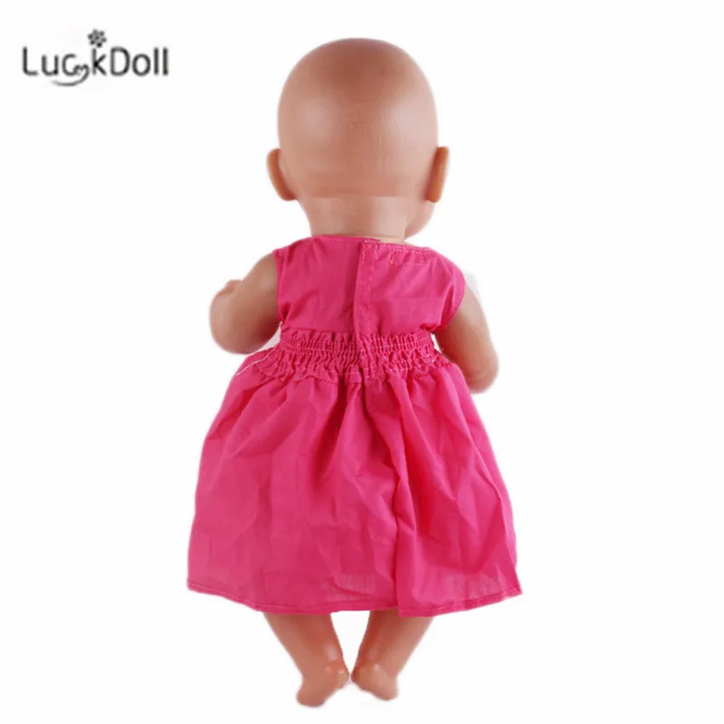 Модное летнее новое платье LUCKDOLL подходит для 18 дюймовых американских кукол 43 см